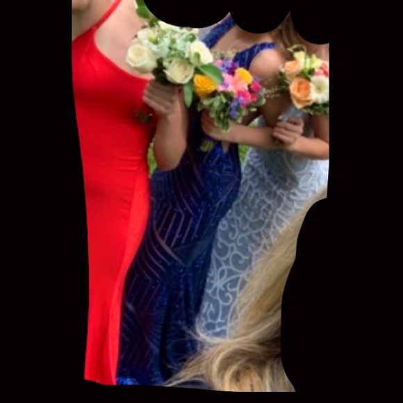 Jovani 59762 Royal Open Back Embellished Prom Dress - Picture 4 of 4